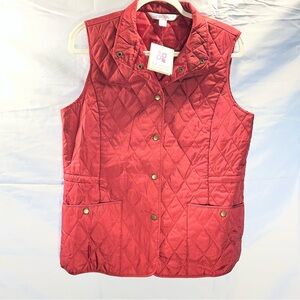 Lilac Bloom M Burgandy vest preppy quiet luxe old money granola outdoor classic